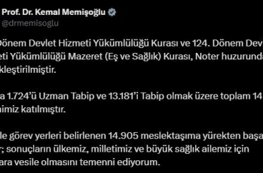 Eş ve Sağlık kurası gerçekleşti 