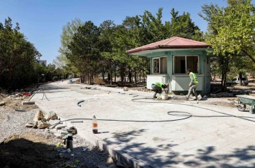 Eski DSİ yerleşkesinde millet bahçesi yapımı devam ediyor 