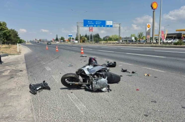 Eskişehir’de otomobile arkadan çarpan motosikletli yaralandı 