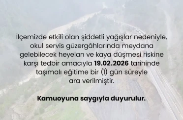 Feke’de taşımalı eğitime 1 gün ara verildi 