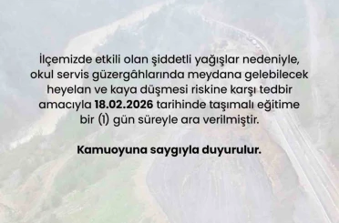 Feke’de taşımalı eğitime 1 gün ara verildi 