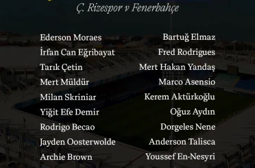 Fenerbahçe’nin Çaykur Rizespor maçı kamp kadrosu belli oldu 