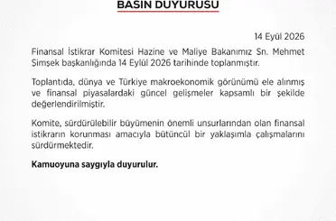 Finansal İstikrar Komitesi toplantısı gerçekleştirildi