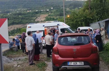 Freni tutmayan hafif ticari araç, anne ile iki çocuğuna çarptı 