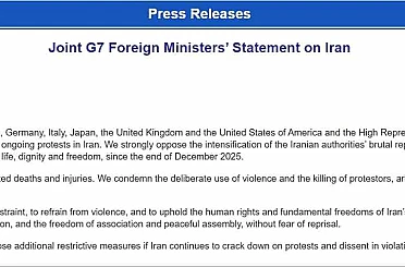 G7 ülkelerinden İran’a kınama: "Muhalefete yönelik baskının sürmesi halinde ek kısıtlayıcı tedbirler uygulamaya hazırız" 