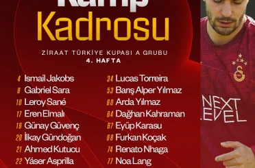 Galatasaray’da Alanyaspor maçının kamp kadrosu açıklandı 