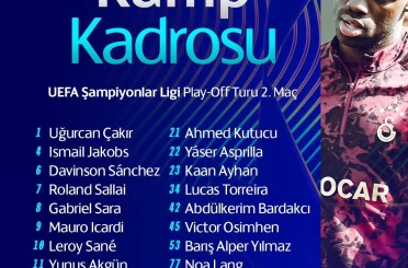 Galatasaray’ın Juventus maçı kadrosu belli oldu 