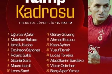 Galatasaray’ın, Kocaelispor maçı kamp kadrosu belli oldu 