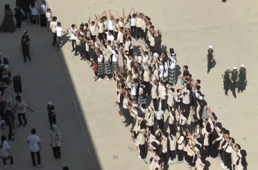 Gaziantep’te öğrencilerden Gazze’ye koreografili destek 