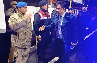 Gazipaşa Kaymakamı yılbaşı gecesinde görevli ekipleri yalnız bırakmadı 