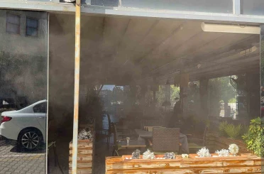 Gazipaşa’da kafe bacasındaki yangını itfaiye ekipleri söndürdü 