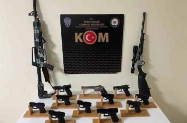 Gemlik’te ruhsatsız silah imalatına 4 gözaltı 