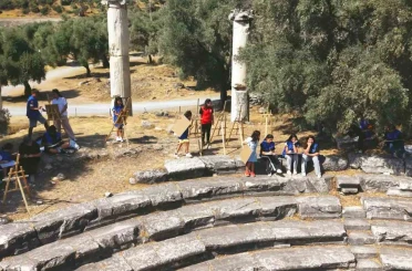 Gençler tarihin izlerini tuvallerine taşıdı 