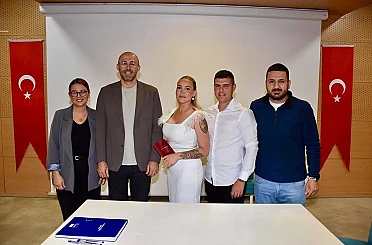 Germencik’te bir yılda 310 çift mutluluğa ‘evet’ dedi 