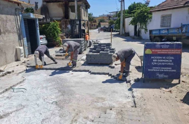 Germencik’te yol ve çevre düzenleme çalışmaları sürüyor 