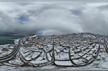 Giresun’da kar sonrası kartpostallık manzaralar ortaya çıktı 