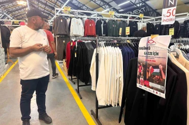 Giyimkent esnafından Gazze’ye destek 