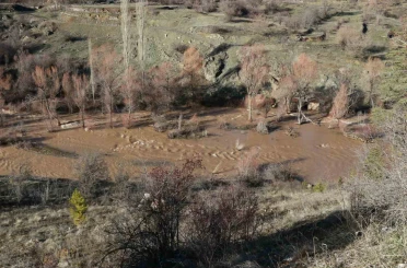 Göksu nehri taştı, tarım arazileri sular altında kaldı 