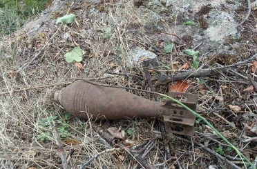 Gümüşhane’de 1. Dünya Savaşı’ndan kalma patlamamış havan mermisi bulundu 