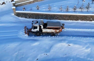 Gümüşhane’de karla mücadele 