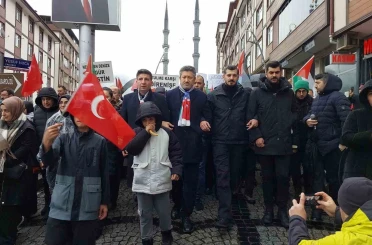 Güneysu’dan Galata’ya destek yürüyüşü 