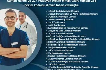 Hakkâri’ye 266 hekim kadrosu tahsis edildi
