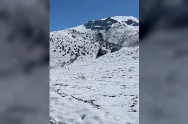 Halkapınar'da nisan ayında kar sürprizi