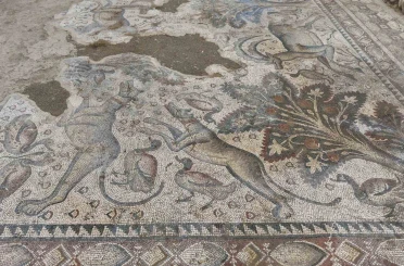 Hayvan figürleriyle dolu bin 700 yıllık Roma mozaiği, burjuva yaşamının izlerini taşıyor 