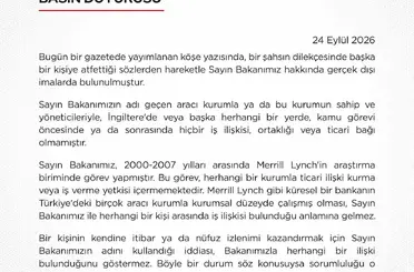 Hazine ve Maliye Bakanlığından Bakan Şimşek hakkındaki iddialara yalanlama
