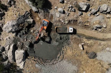 Hazro’daki gölet onarıldı