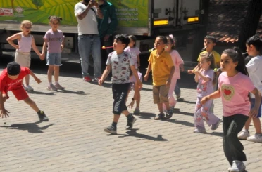Hem piknik yaptılar hem yarıştılar 
