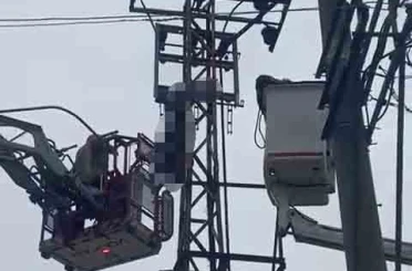 Hırsızlık için çıktığı elektrik direği sonu oldu 