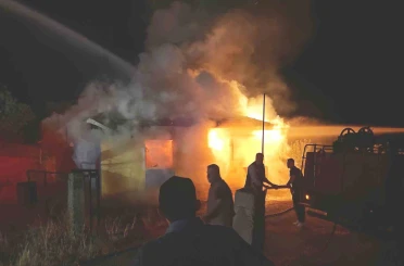 Hisarcık’ta bağ evinde korkutan yangın 