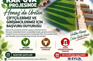 Honaz’da Kar-Ova Projesi için başvurular başladı