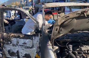 Hopa’da minibüs yangını korkuttu 