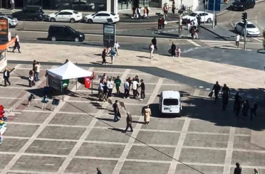 HÜDAPAR’ın Gazze standında gerginlik: Polis kavgayı önledi 