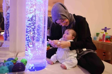 Hümeyra bebek Gonca’da engelleri aşıyor 