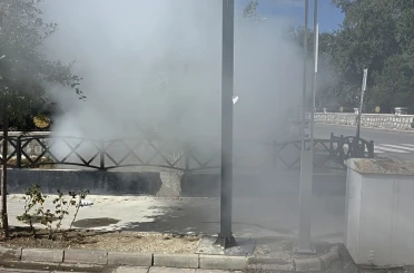 İlaçlama faaliyetini yangın sandılar 