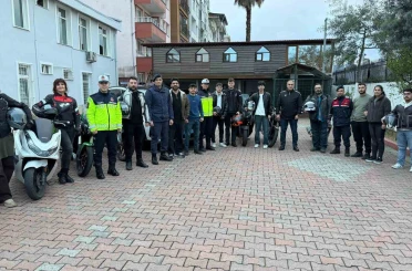 İlçede motosiklet sürücüsü artınca çareyi güvenli sürüş eğitimi vermekte buldular 