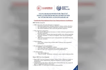 IMO Deniz Çevresini Koruma Komitesi’nin kararları açıklandı