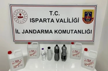 Isparta’da kaçak içki operasyonunda 2 şüpheli hakkında işlem başlatıldı 
