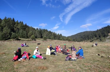İstanbul’dan gelip Camiliyayla köyünde doğa yürüyüşü yaptılar 