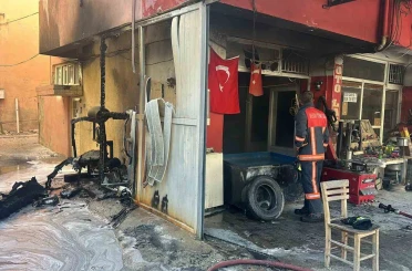 İşyerinde çıkan yangın söndürüldü 