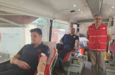 İtfaiye Haftasında, itfaiyecilerden kan bağışı duyarlılığı 