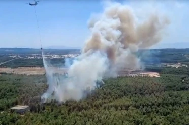 İzmir Buca’da orman yangını çıktı 