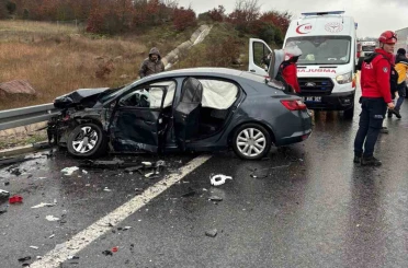 İzmir-İstanbul Otoyolu’nda zincirleme kaza: 1 ölü, 10 yaralı 