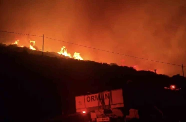 İzmir’de makilik alandaki yangın kontrol altında 
