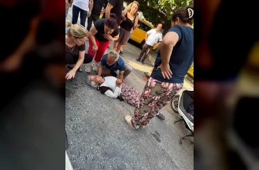 İzmir’de motosikletin çarptığı kadın yaralandı 