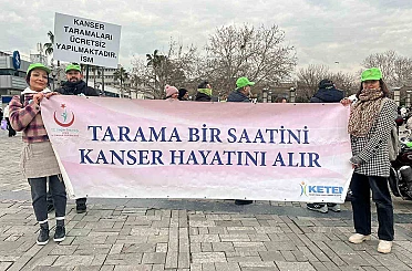 İzmir’de rahim ağzı kanserine dikkat çekmek için pedal çevrildi 