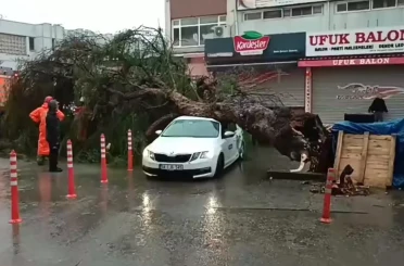 İzmir’de sağanak ve fırtına hayatı felç etti 